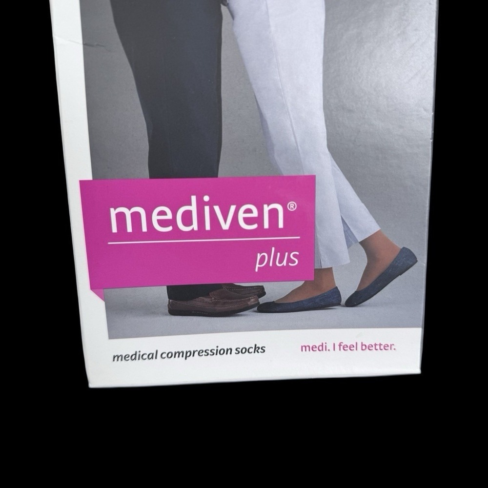 Medi Mediven Plus 30-40 mmHg‎ Calf Compression Stockings Beige Size III Open Toe - Picture 5 of 11